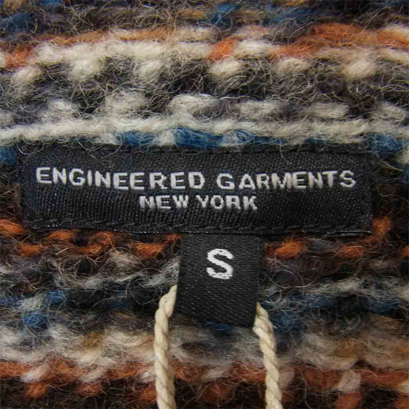 Engineered Garments エンジニアードガーメンツ ウール ショールカラー ニット ジャケット ブラウン系 S【中古】