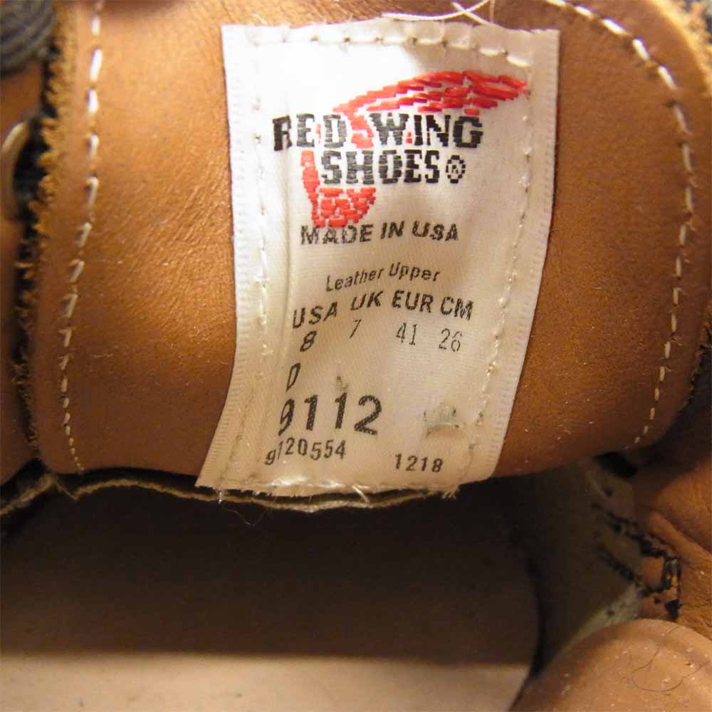 RED WING レッドウィング 9112 Postman Oxford ポストマン オックスフォード ブラック系 26cm【中古】