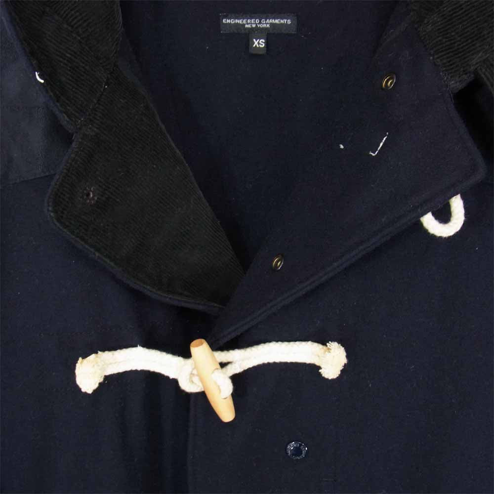 Engineered Garments エンジニアードガーメンツ ウール メルトン ダッフル コート ネイビー系 XS【中古】