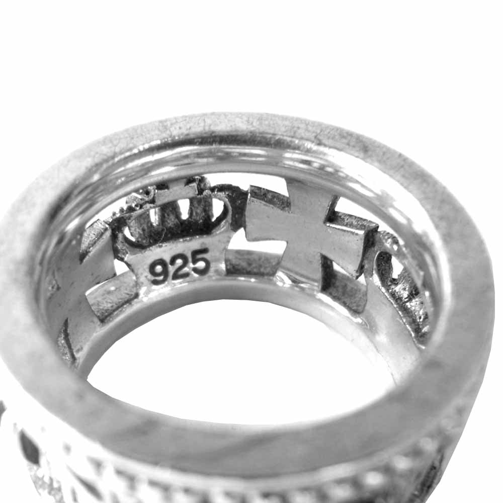 Justin Davis ジャスティンデイビス SRJ175 MEDIEVAL WEDDING BAND メディバル ウエディング バンド リング シルバー系 8【中古】
