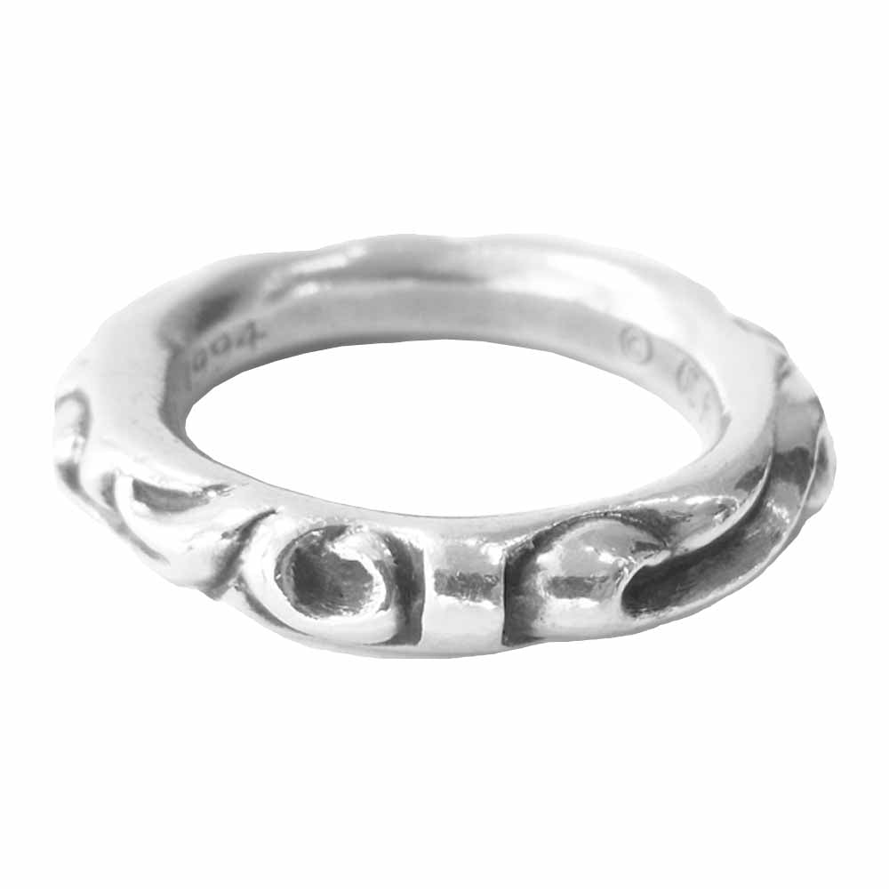 CHROME HEARTS クロムハーツ（原本無） SCRL BAND スクロールバンド リング シルバー系 17【中古】