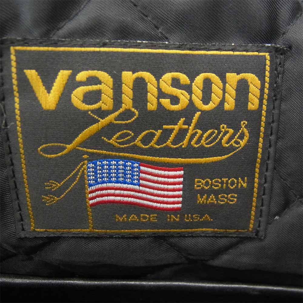 VANSON バンソン ウェアアウトラウド bone ボーン レザー ショルダー ブラック系【中古】