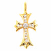 CHROME HEARTS クロムハーツ（原本有） 22k タイニー ファット クロス ダイヤ ネックレス ゴールド系【中古】