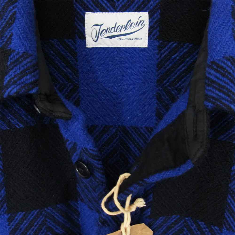 TENDERLOIN テンダーロイン  BUFFALO SHT JKT バッファロー チェック シャツ ジャケット ブルー系 M【極上美品】【中古】