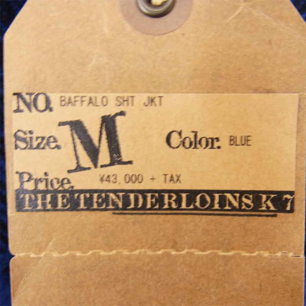 TENDERLOIN テンダーロイン  BUFFALO SHT JKT バッファロー チェック シャツ ジャケット ブルー系 M【極上美品】【中古】