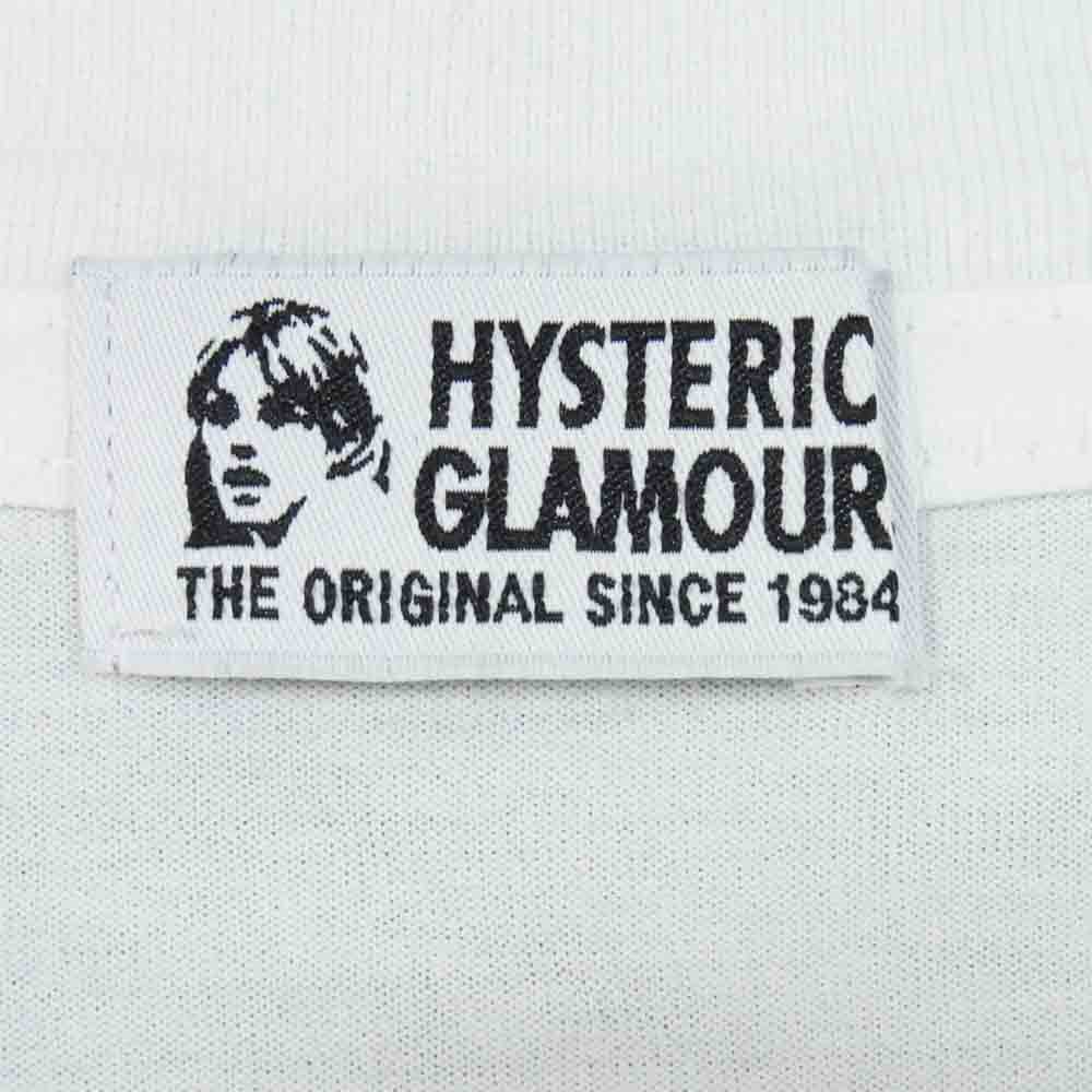 HYSTERIC GLAMOUR ヒステリックグラマー 01202CT01 BEAR SOUL ベア オーバー サイズ Tシャツ ホワイト系 FREE【中古】