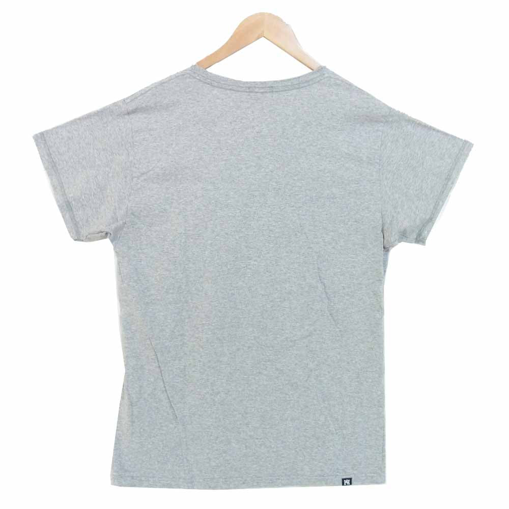 HYSTERIC GLAMOUR ヒステリックグラマー 01192CT14 ガール プリント Vネック Tシャツ グレー系 FREE【中古】