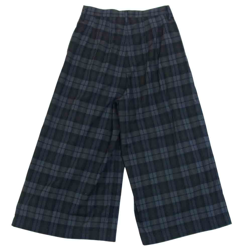 HYSTERIC GLAMOUR ヒステリックグラマー 18SS 01182AP02 タック チェック ワイド パンツ チャコール系 M【美品】【中古】