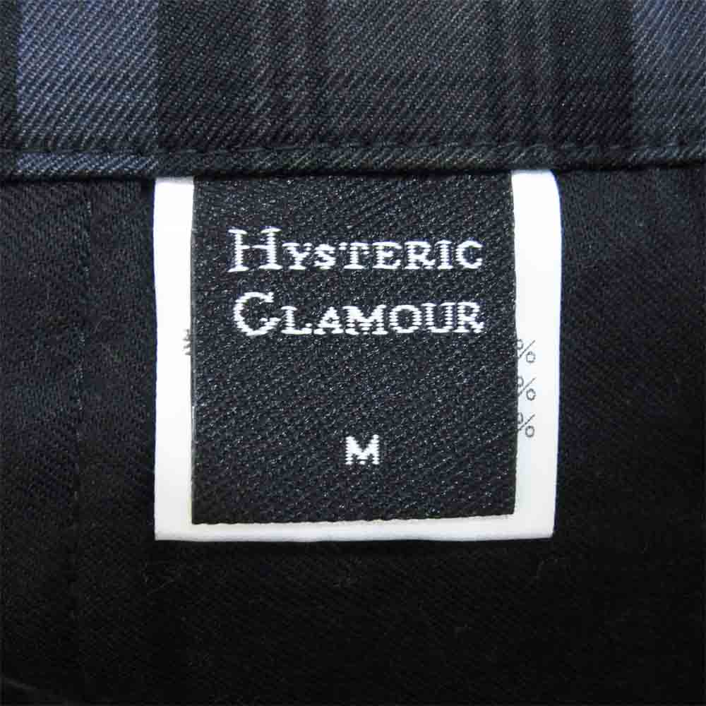 HYSTERIC GLAMOUR ヒステリックグラマー 18SS 01182AP02 タック チェック ワイド パンツ チャコール系 M【美品】【中古】