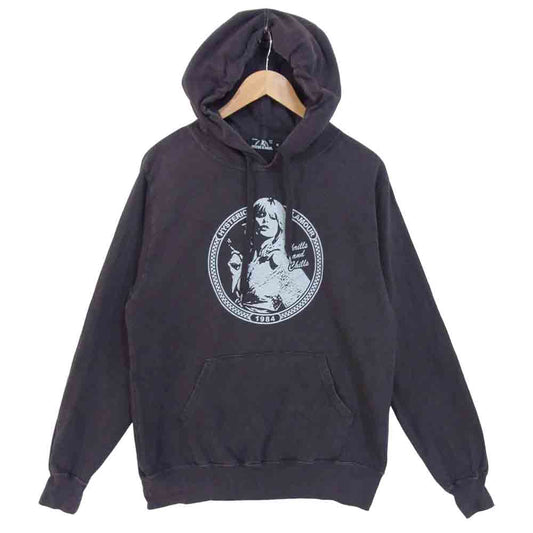 HYSTERIC GLAMOUR ヒステリックグラマー 02183CF10 THRILLS AND CHILLS ガールプリント プルオーバー パーカー チャコール系 M【中古】