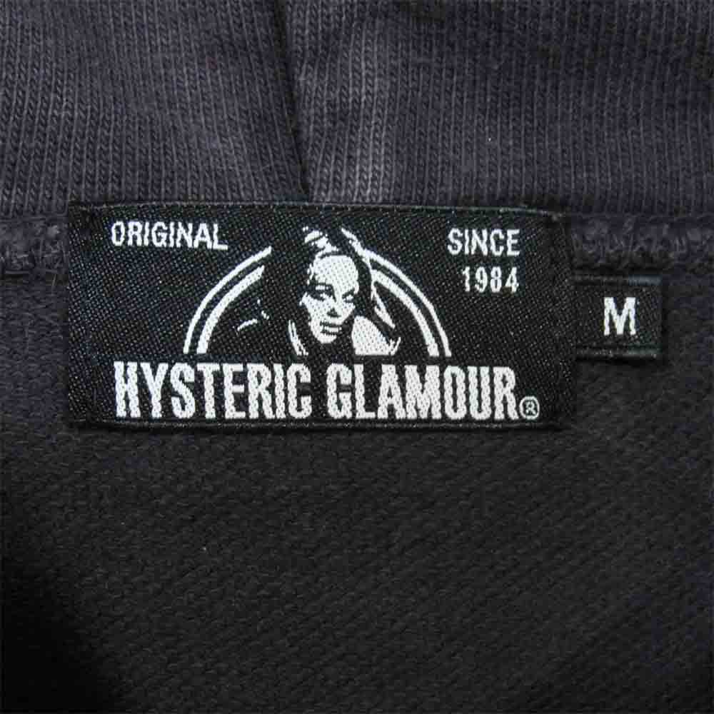 HYSTERIC GLAMOUR ヒステリックグラマー 02183CF10 THRILLS AND CHILLS ガールプリント プルオーバー パーカー チャコール系 M【中古】