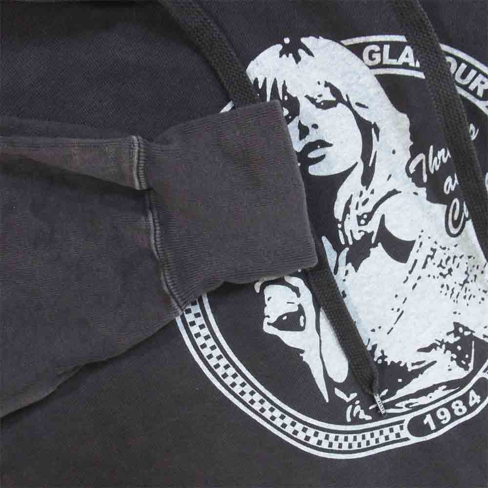 HYSTERIC GLAMOUR ヒステリックグラマー 02183CF10 THRILLS AND CHILLS ガールプリント プルオーバー パーカー チャコール系 M【中古】