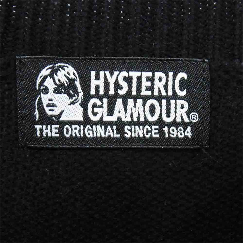HYSTERIC GLAMOUR ヒステリックグラマー 01193NS09 TRIANGLE WOMAN プルオーバー ニット ブラック系 FREE【中古】