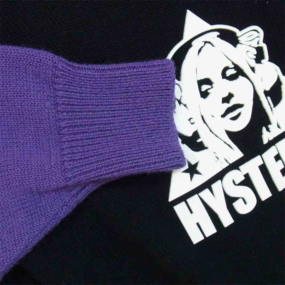 HYSTERIC GLAMOUR ヒステリックグラマー 01193NS09 TRIANGLE WOMAN プルオーバー ニット ブラック系 FREE【中古】