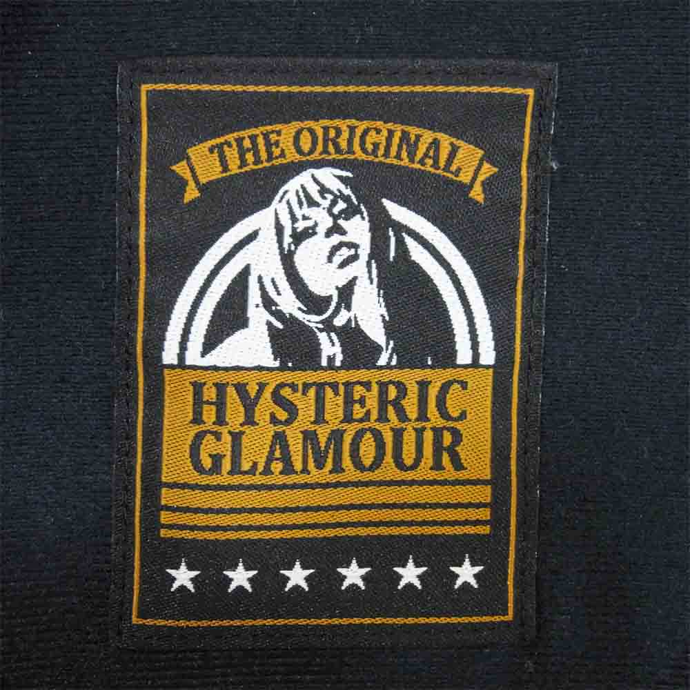 HYSTERIC GLAMOUR ヒステリックグラマー 01193AB11 BEAR FACE フリル フーデッド ナイロン ジャケット ブラック系 FREE【中古】