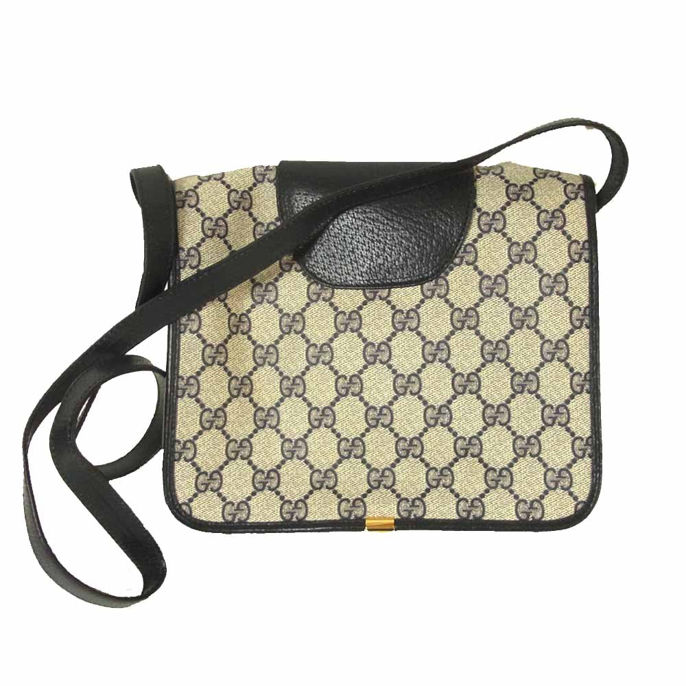 GUCCI グッチ オールドグッチ ショルダー バッグ イタリア製 ネイビー系【中古】