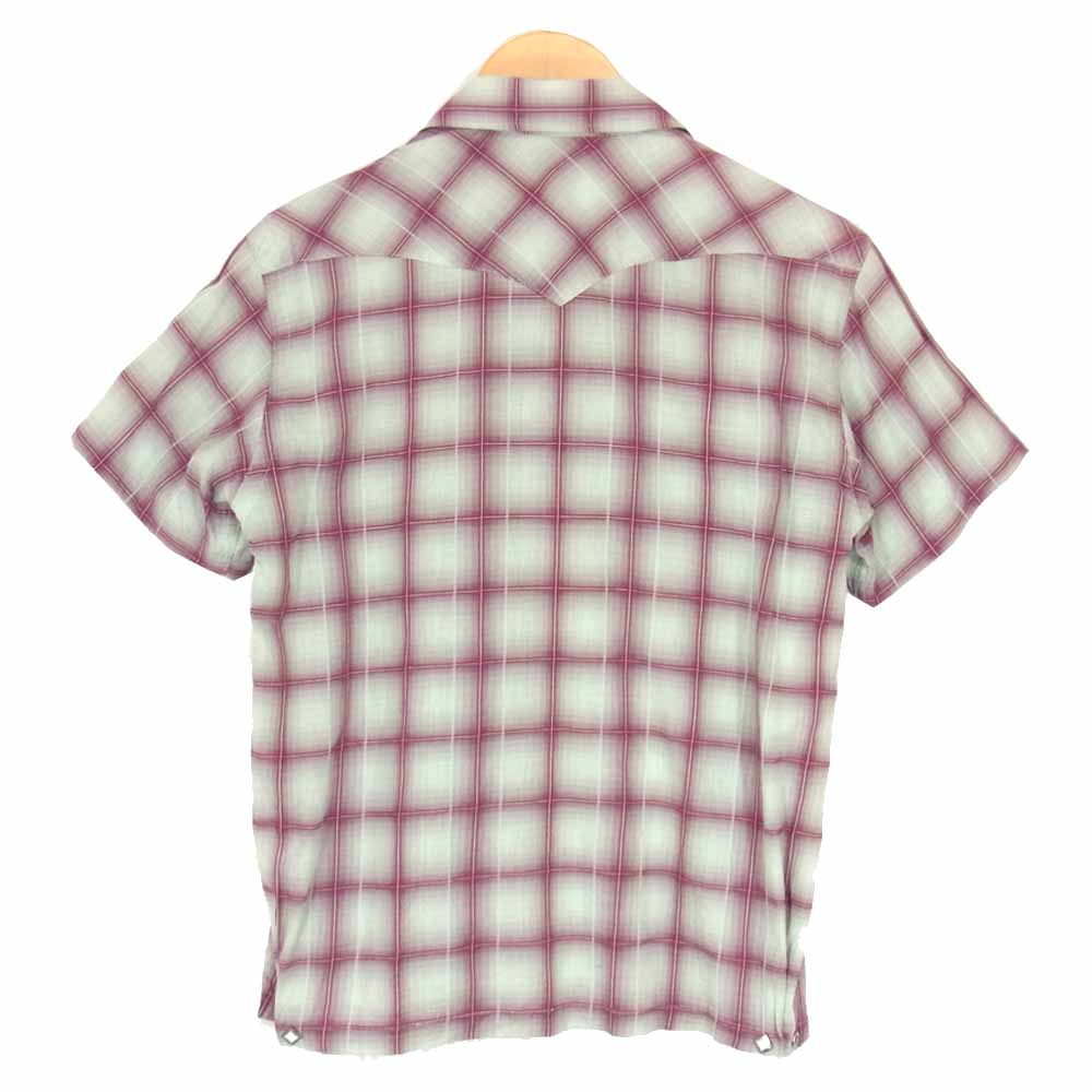 Needles ニードルス コットン 半袖 チェックシャツ ライトグリーン系 XS【美品】【中古】
