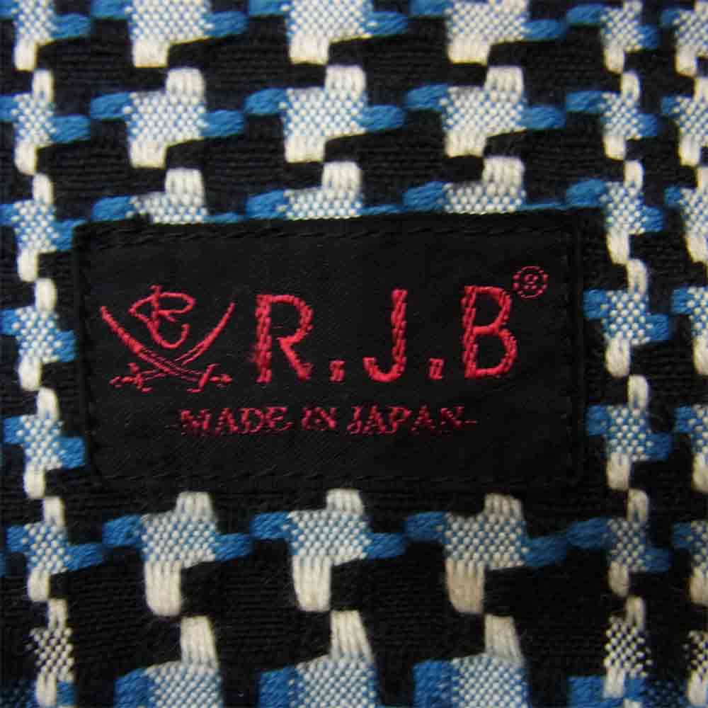 R.J.B アールジェイビー コットン 千鳥 シャツ ブルー系 サイズ表記無【中古】