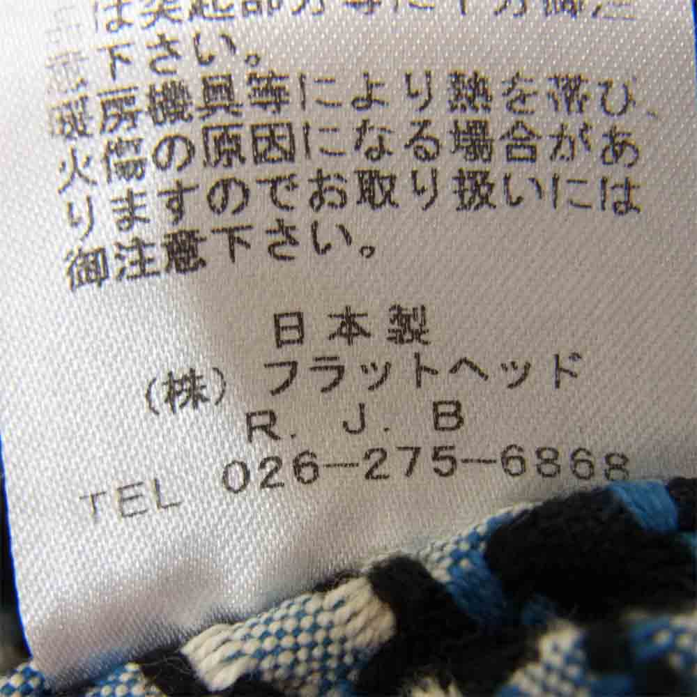 R.J.B アールジェイビー コットン 千鳥 シャツ ブルー系 サイズ表記無【中古】