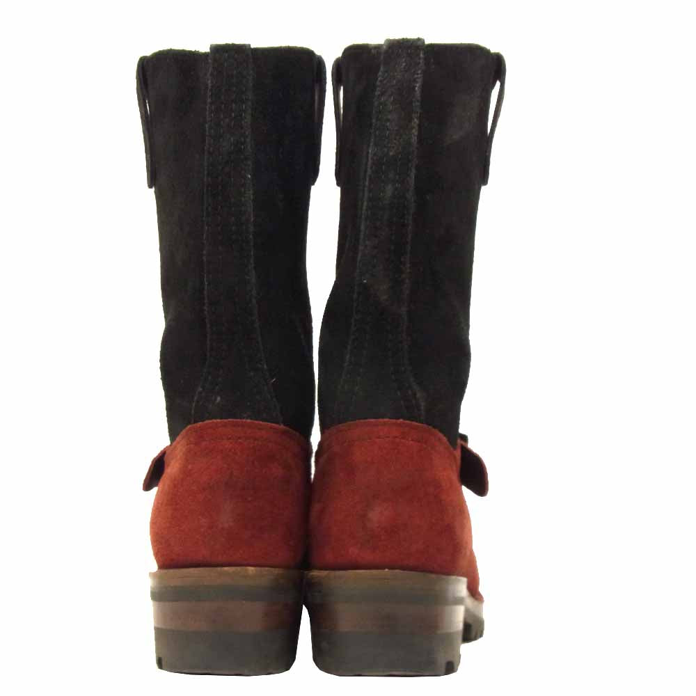 WESCO ウエスコ 100周年 スエード ラフアウト ボス ペコス ブーツ 6D ブラック系 エンジ系 6D【美品】【中古】