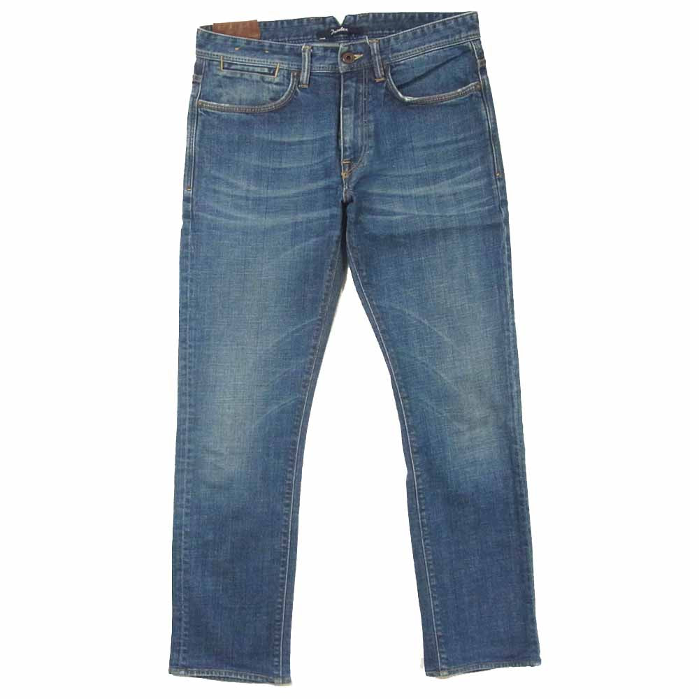 INCOTEX インコテックス 313XO インディゴ デニム パンツ コットン 牛革 イタリア製 インディゴブルー系 31【中古】