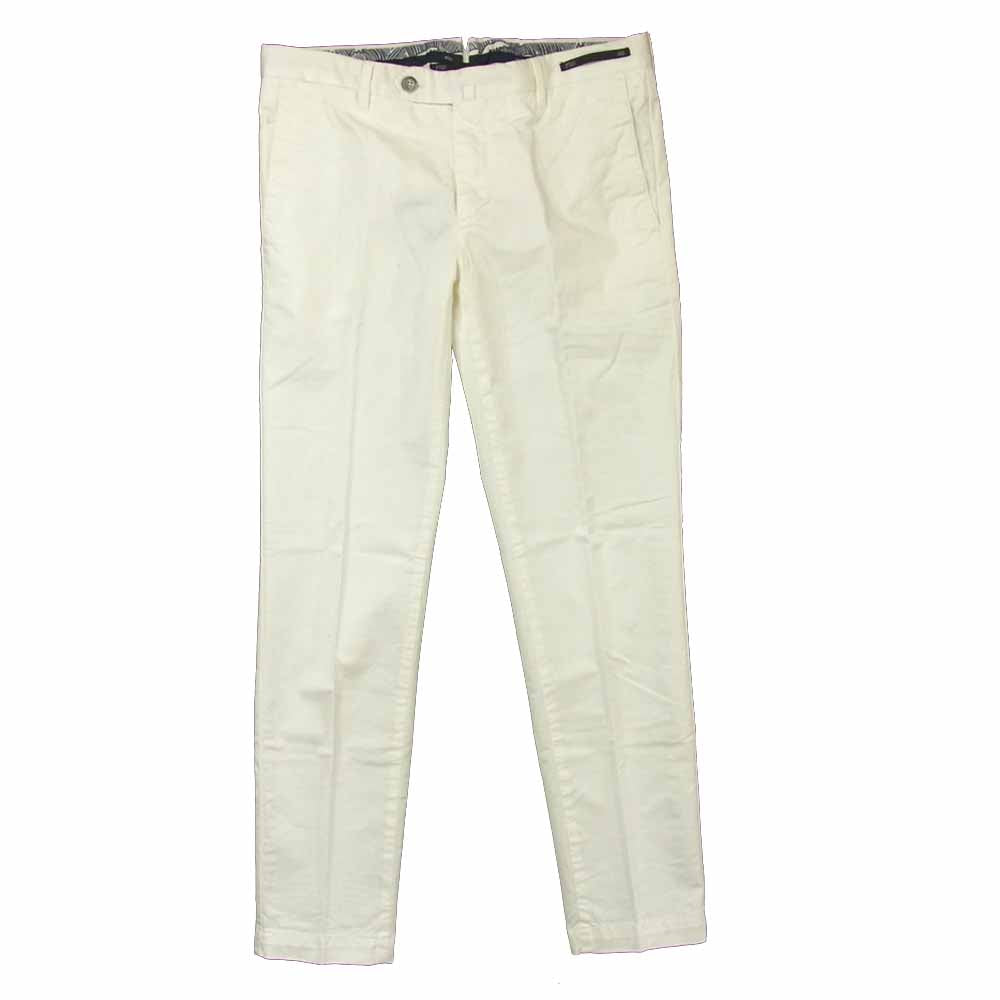 ピーティーゼロウーノ Malibu マリブ スキニーフィット スラックス パンツ ルーマニア製 ホワイト系 46【中古】