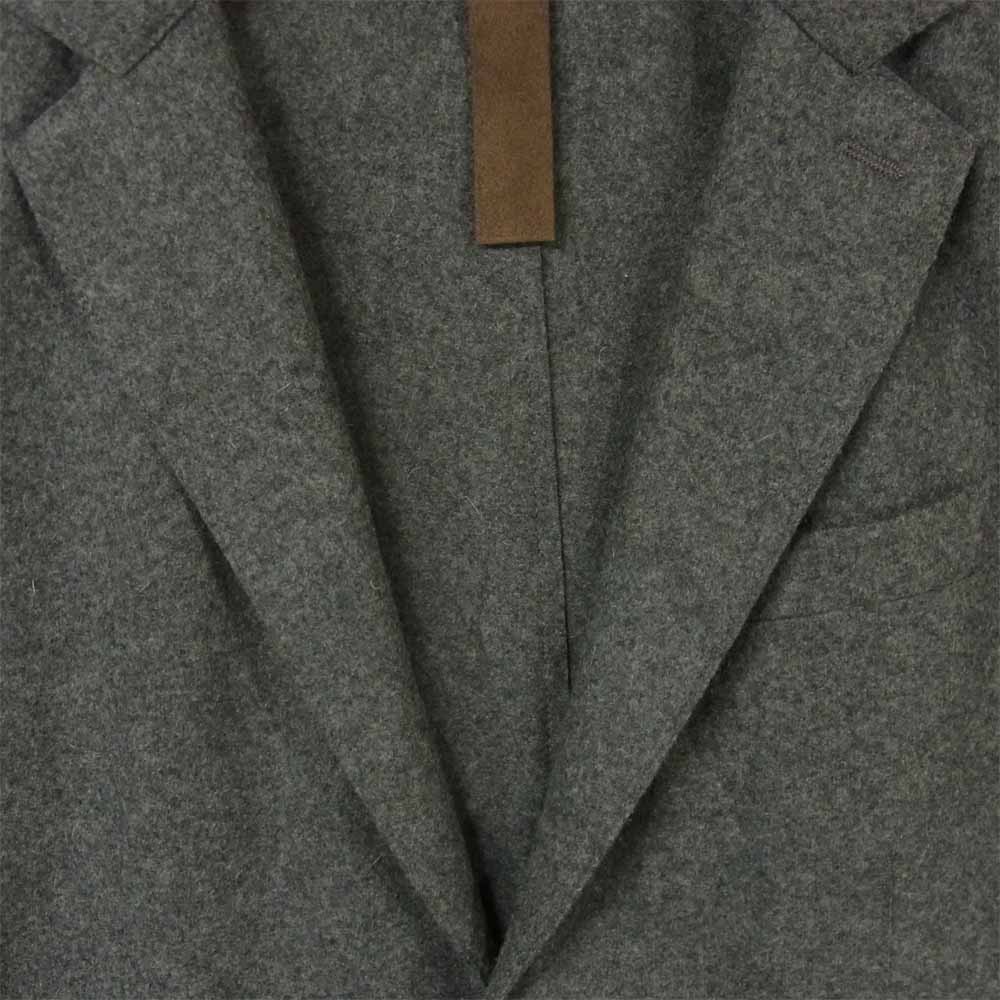 イレブンティ 圧縮 ウール ニット 2B ジャケット イタリア製 グレー系 46【中古】