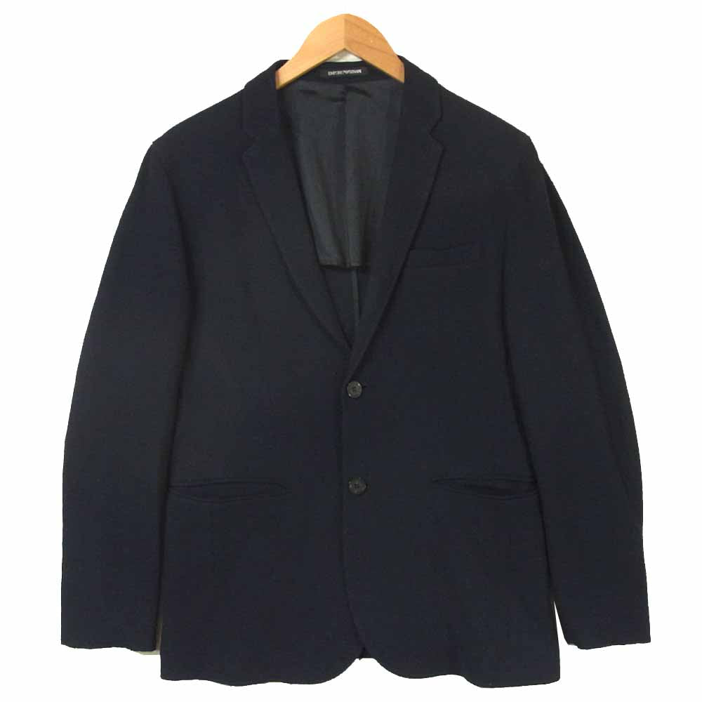 Emporio Armani エンポリオ・アルマーニ ストレッチ 2B ジャケット イタリア製 ネイビー系 48【中古】