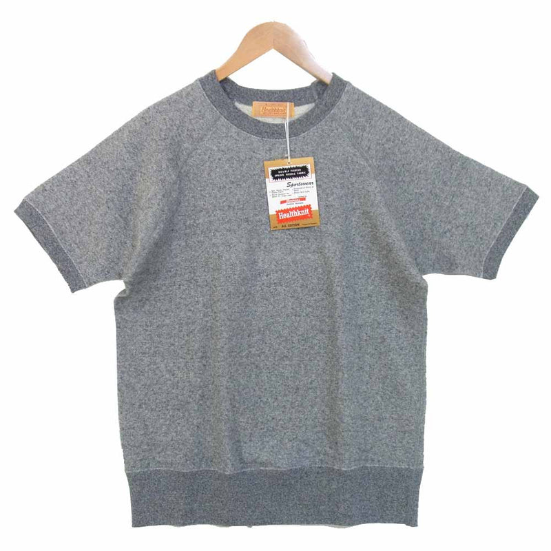 ヘルスニット 3200 LIGHT WEIGHT TOMPKINS SWEAT CREW S/S 半袖 スウェット グレー系 L【新古品】【未使用】【中古】