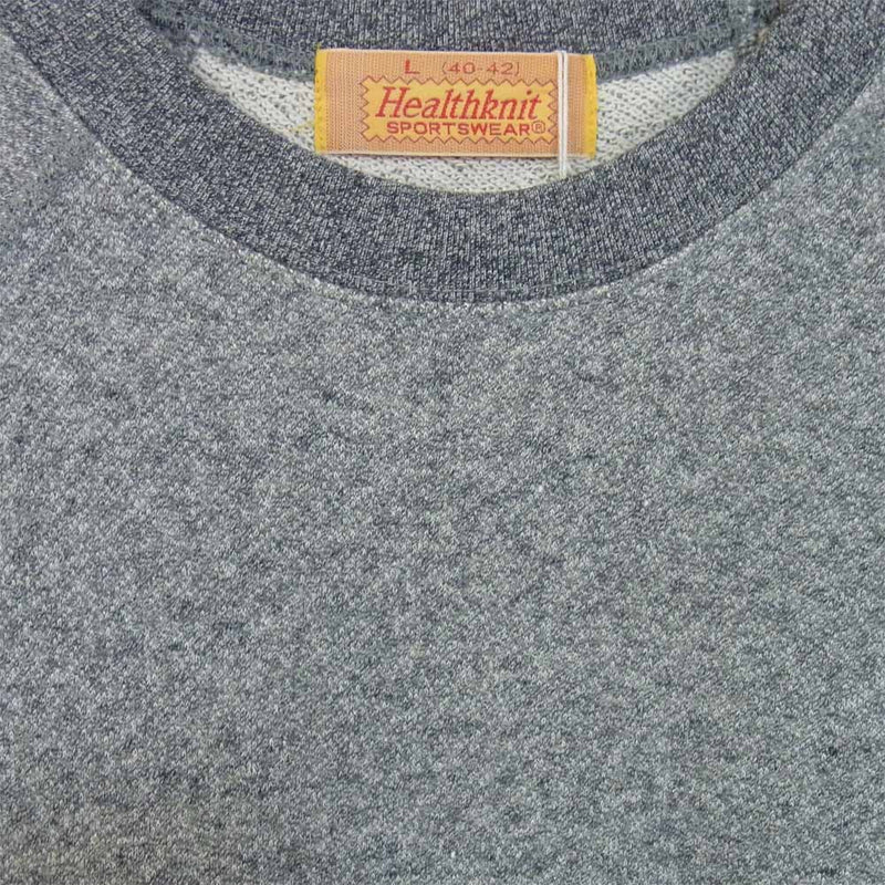 ヘルスニット 3200 LIGHT WEIGHT TOMPKINS SWEAT CREW S/S 半袖 スウェット グレー系 L【新古品】【未使用】【中古】