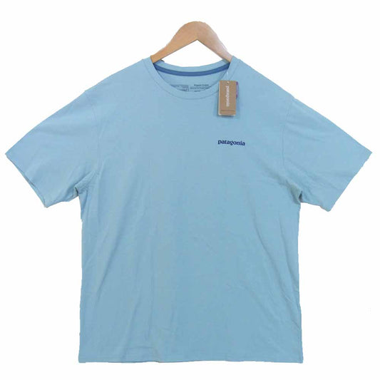 patagonia パタゴニア 38528 Flying Fish Organic Cotton T-Shirt フライング フィッシュ オーガニック Tシャツ ライトブルー系 M【新古品】【未使用】【中古】