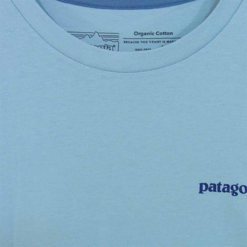 patagonia パタゴニア 38528 Flying Fish Organic Cotton T-Shirt フライング フィッシュ オーガニック Tシャツ ライトブルー系 M【新古品】【未使用】【中古】