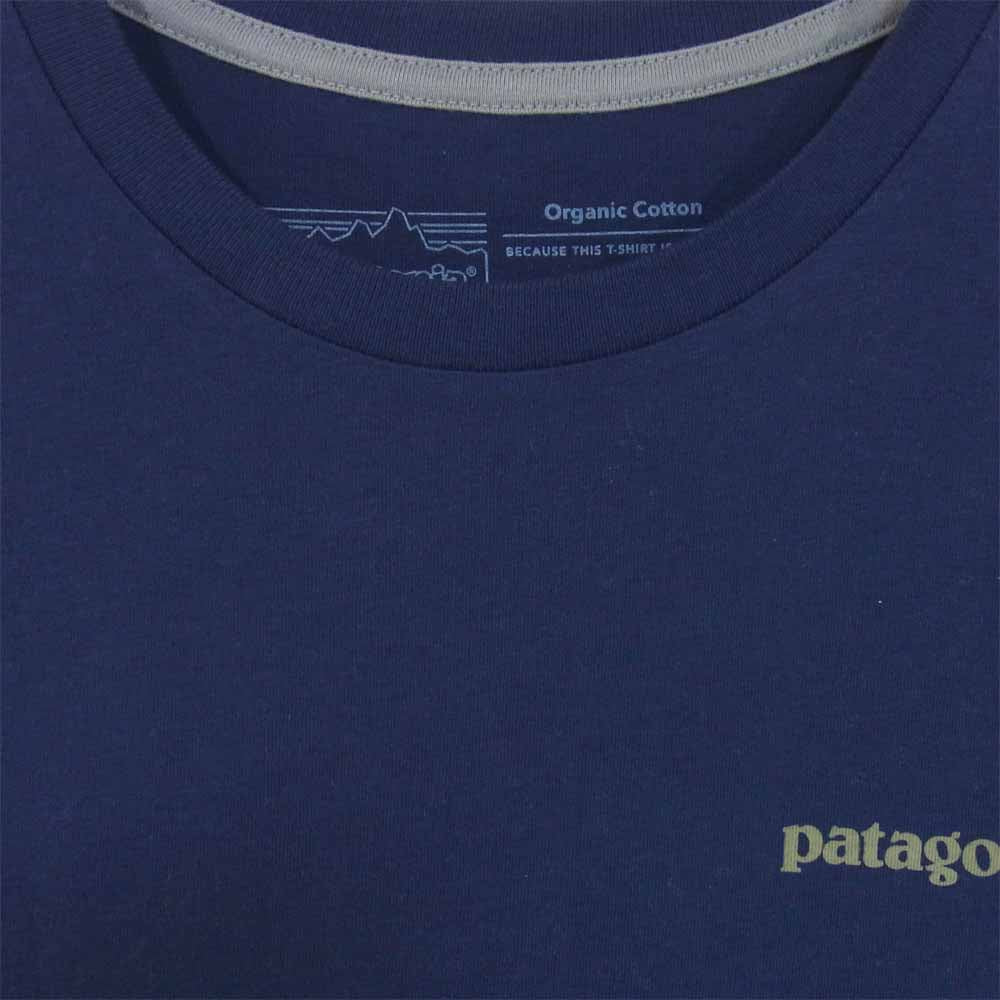 patagonia パタゴニア 38528 Flying Fish Organic Cotton T-Shirt フライング フィッシュ オーガニック Tシャツ ネイビー系 S【新古品】【未使用】【中古】