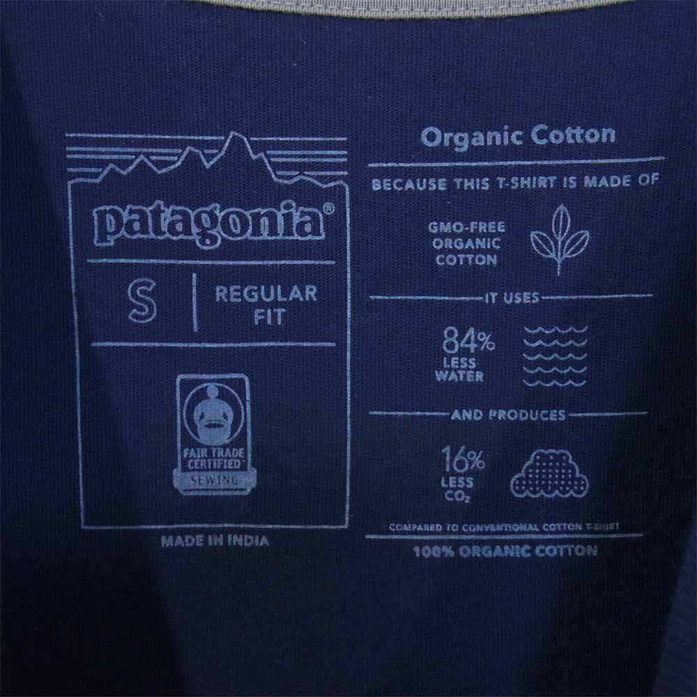 patagonia パタゴニア 38528 Flying Fish Organic Cotton T-Shirt フライング フィッシュ オーガニック Tシャツ ネイビー系 S【新古品】【未使用】【中古】