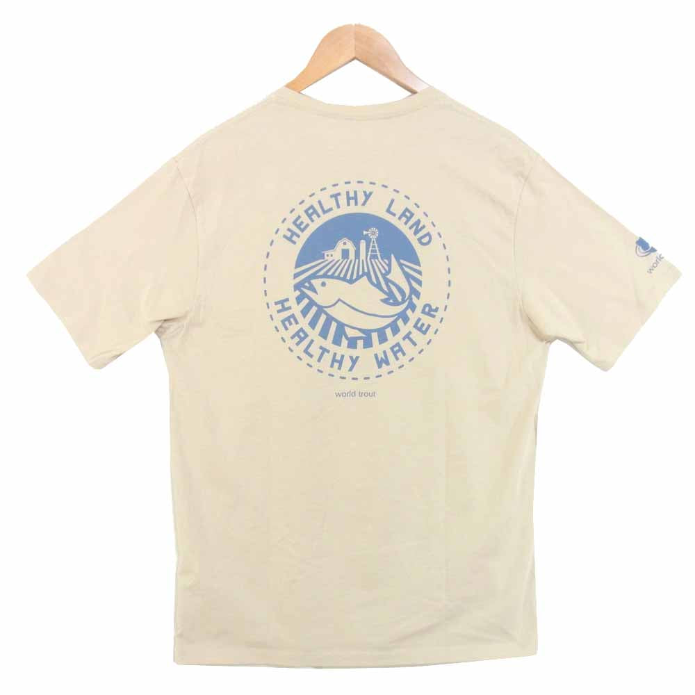 patagonia パタゴニア 38534 Safeguard Stencil World Trout Organic T-Shirt オーガニック Tシャツ Pumice S【新古品】【未使用】【中古】