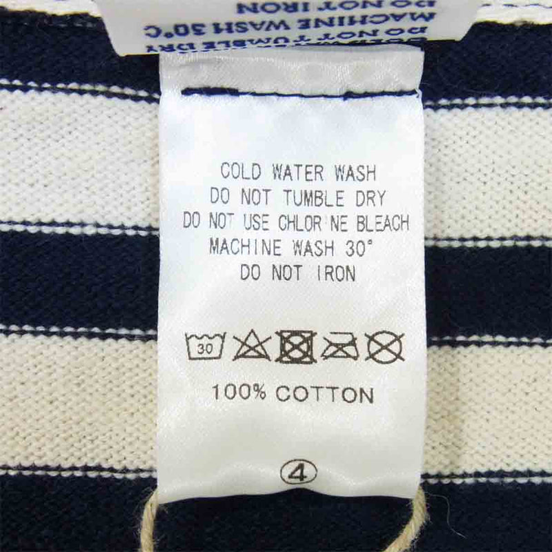 ティージー Hooded Vest カットソー ジップ パーカー ベスト 白×ネイビー系 4【新古品】【未使用】【中古】