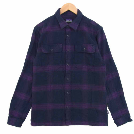 patagonia パタゴニア FA20 53947 L/S Fjord Flannel Shirt フィヨルド フランネル シャツ パープル系 S【美品】【中古】