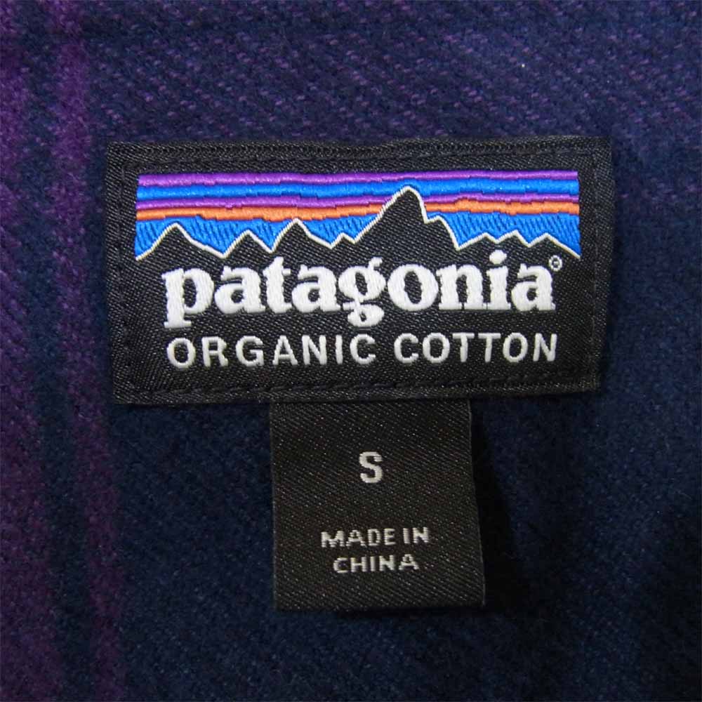 patagonia パタゴニア FA20 53947 L/S Fjord Flannel Shirt フィヨルド フランネル シャツ パープル系 S【美品】【中古】