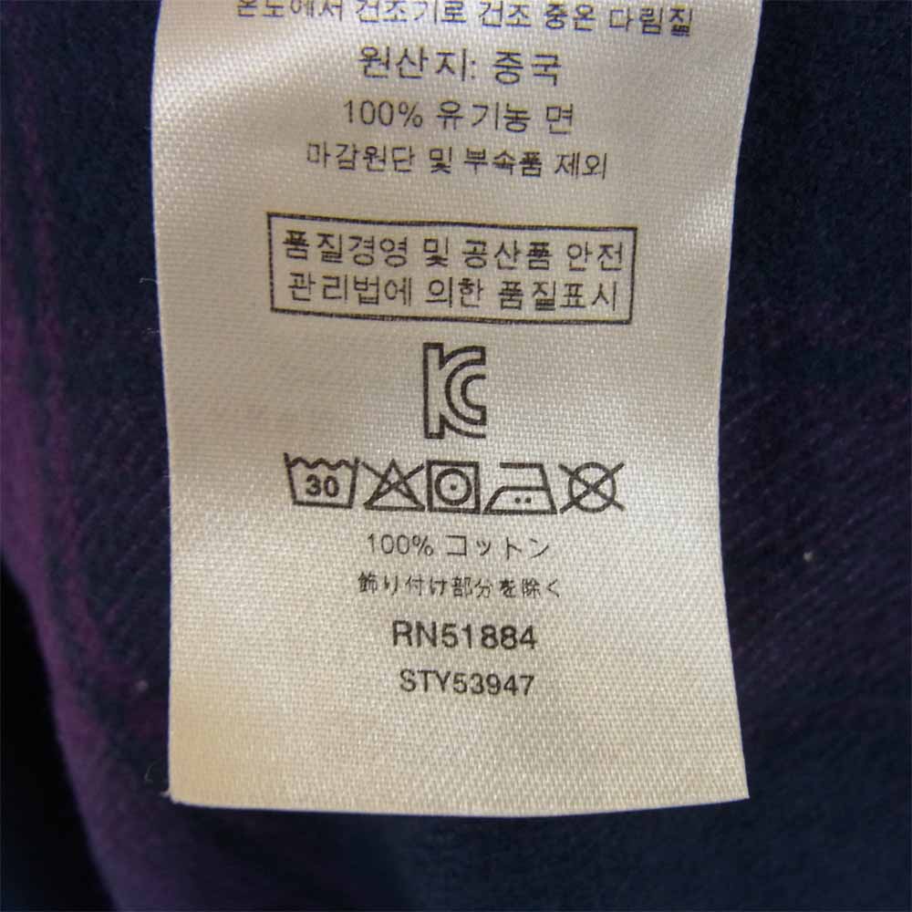 patagonia パタゴニア FA20 53947 L/S Fjord Flannel Shirt フィヨルド フランネル シャツ パープル系 S【美品】【中古】