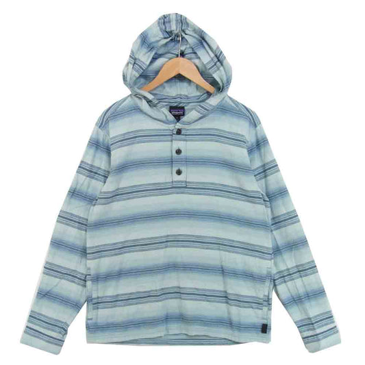 patagonia パタゴニア SP20 53275 LW Fjord Flannel Hoody Big Sky Blue ライトウェイト フィヨルド フランネル フーディ ライトブルー系 S【美品】【中古】