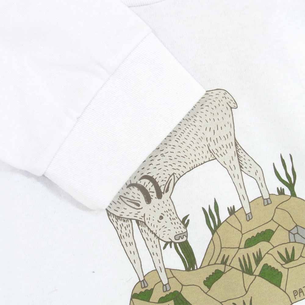 patagonia パタゴニア 38513 L／S Eat Local Goat Responsibili Tee 長袖 Tシャツ ホワイト系 M【新古品】【未使用】【中古】