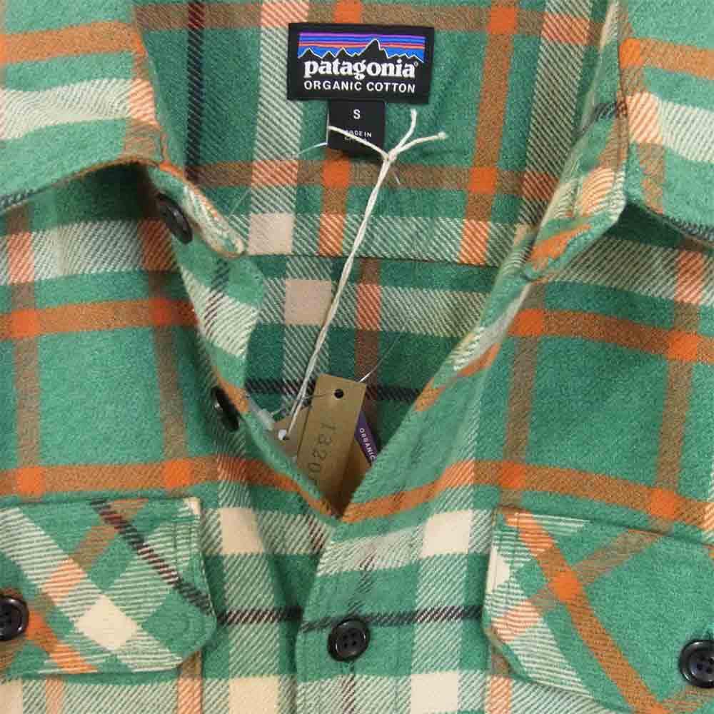 patagonia パタゴニア FA20 53947 L/S Fjord Flannel Shirt フィヨルド フランネル シャツ EelgrassGreen S【新古品】【未使用】【中古】