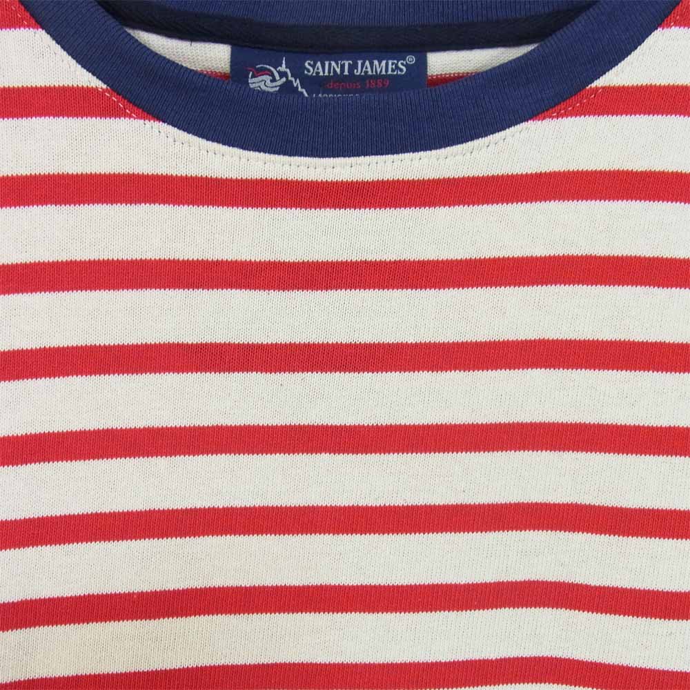 SAINT JAMES セントジェームス 18 JC OUESS JLOU OUESSANT CREW SS ウエッソン クルーネック 半袖 レッド系 40【新古品】【未使用】【中古】