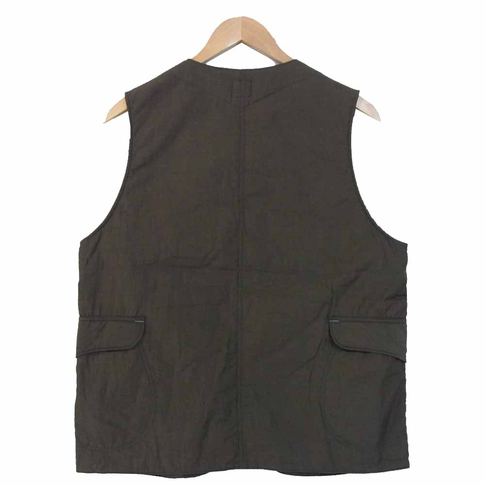 POST OVERALLS ポストオーバーオールズ Royal Traveler vest ロイヤル トラベラー 中綿 シンサレート ベスト 灰茶系 M【美品】【中古】