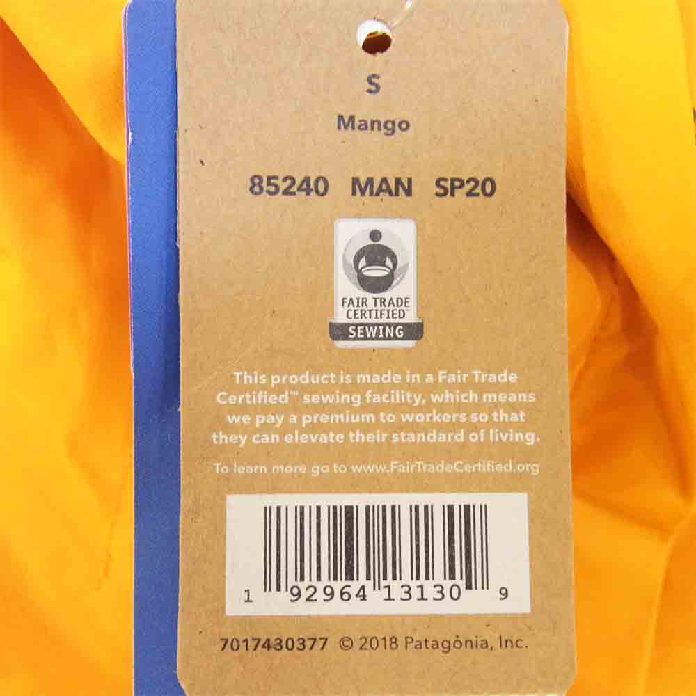 patagonia パタゴニア SP20 85240 TORRENTSHELL 3L JACKET トレントシェル3L ジャケット Mango S【新古品】【未使用】【中古】