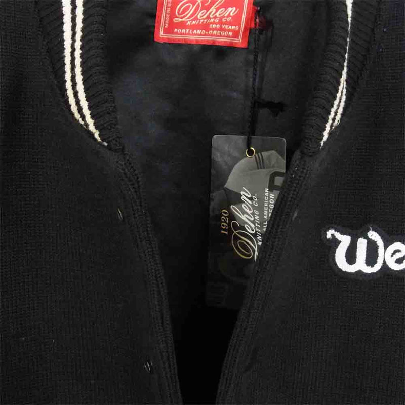 WESCO ウエスコ ×DEHEN ディーエン Knit Club Jacket クラブ ジャケット スタジャン ブラック系 M【新古品】【未使用】【中古】