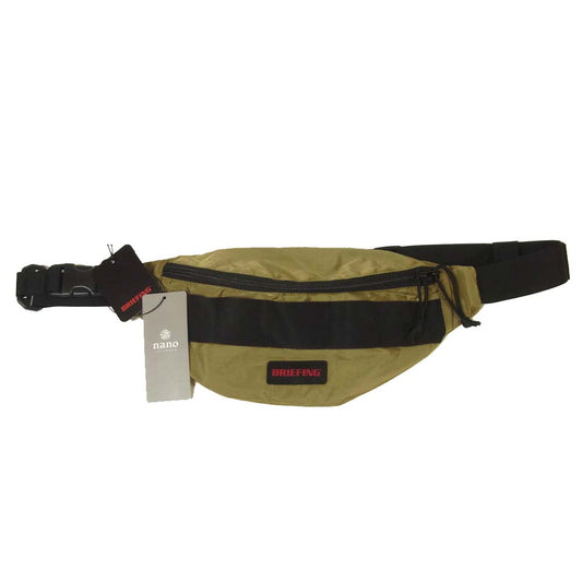 BRIEFING ブリーフィング BRW211L08 ナノユニバース 別注 FIBER RIP MINI POD ウエストバッグ カーキ系【新古品】【未使用】【中古】