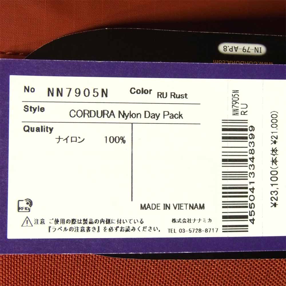 THE NORTH FACE ノースフェイス 21SS NN7905N CORDURA Nylon DayPack コーデュラ ナイロン デイパック RU Rust【新古品】【未使用】【中古】