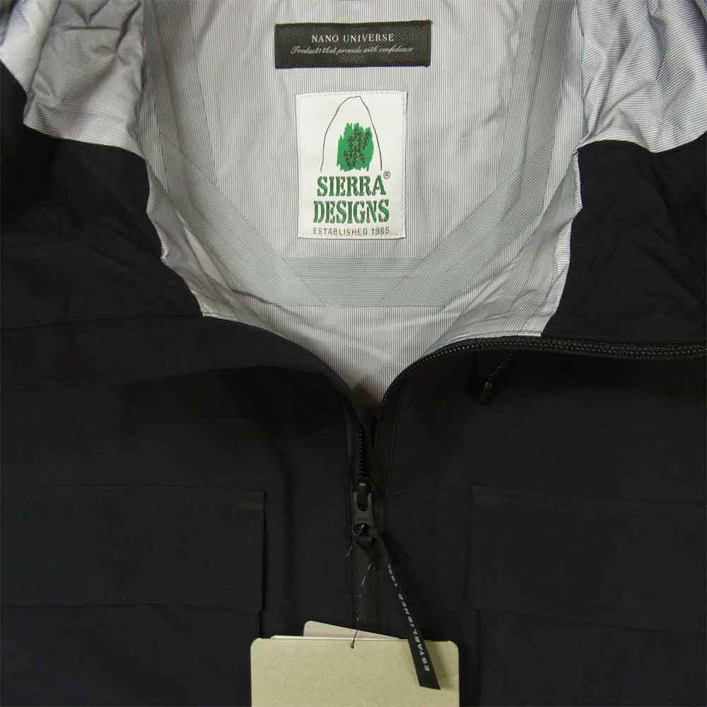 SIERRA DESIGNS シエラデザイン 668-1112012 ナノユニバース 別注 eVent マウンテンパーカー ブラック系 M【新古品】【未使用】【中古】