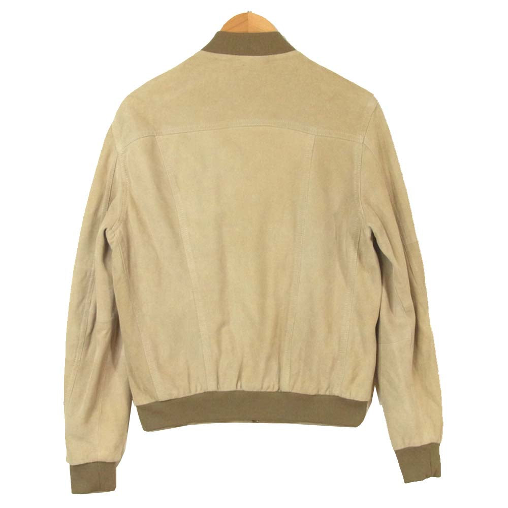 REPLAY リプレイ やぎ革 スエード ジップ ジャケット イタリア製 グレイッシュベージュ系 M【中古】